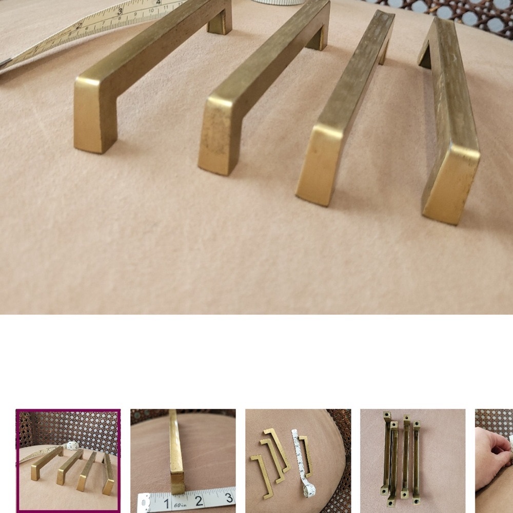 Vintage brass drawer pulls